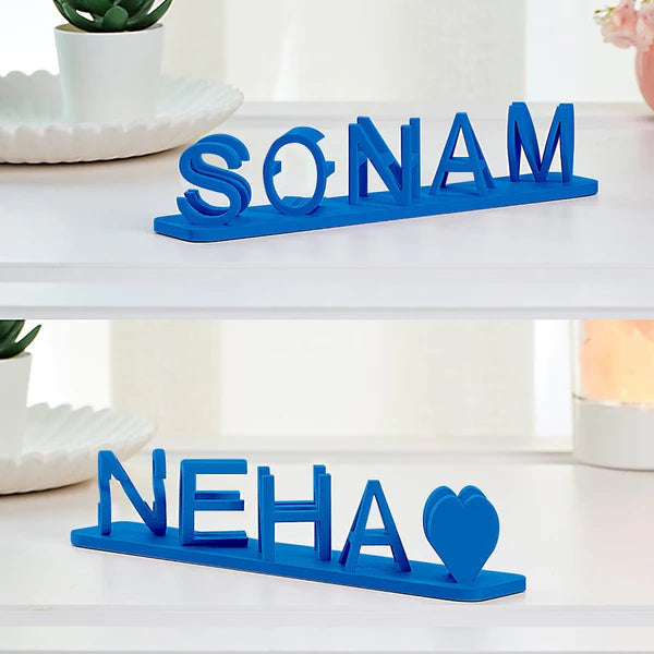 Trendy personalized products in relief with double name in 3D