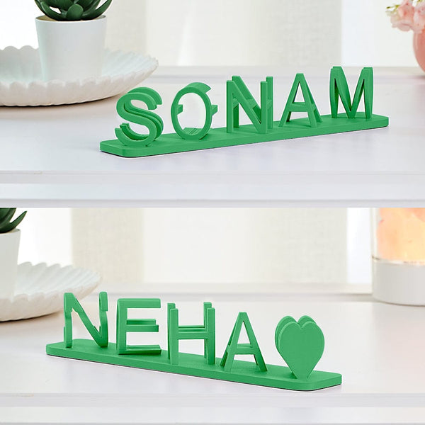 Trendy personalized products in relief with double name in 3D