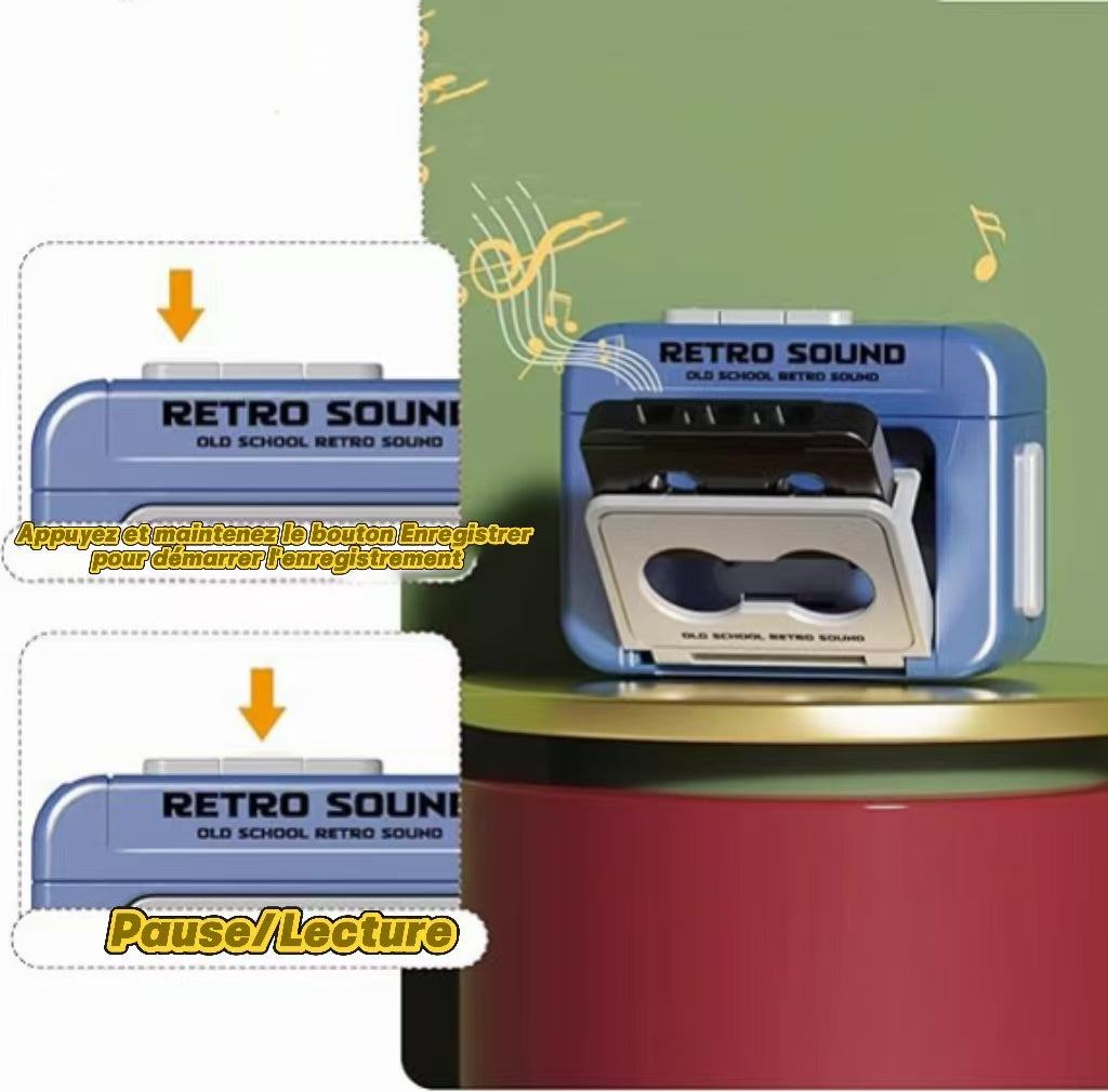 Mini Lecteur de Cassettes Audio Porte-Clés Lecteur de Cassettes Enregistreur Portable Style Vintage pour Musique Cadeau Jouet Fantaisie Design Rétro Mini Lecteur de Cassettes Audio Porte-Clés Lecteur de Cassettes Enregistreur Portable Style Vintage pour Musique Cadeau Jouet Fantaisie Design Rétro