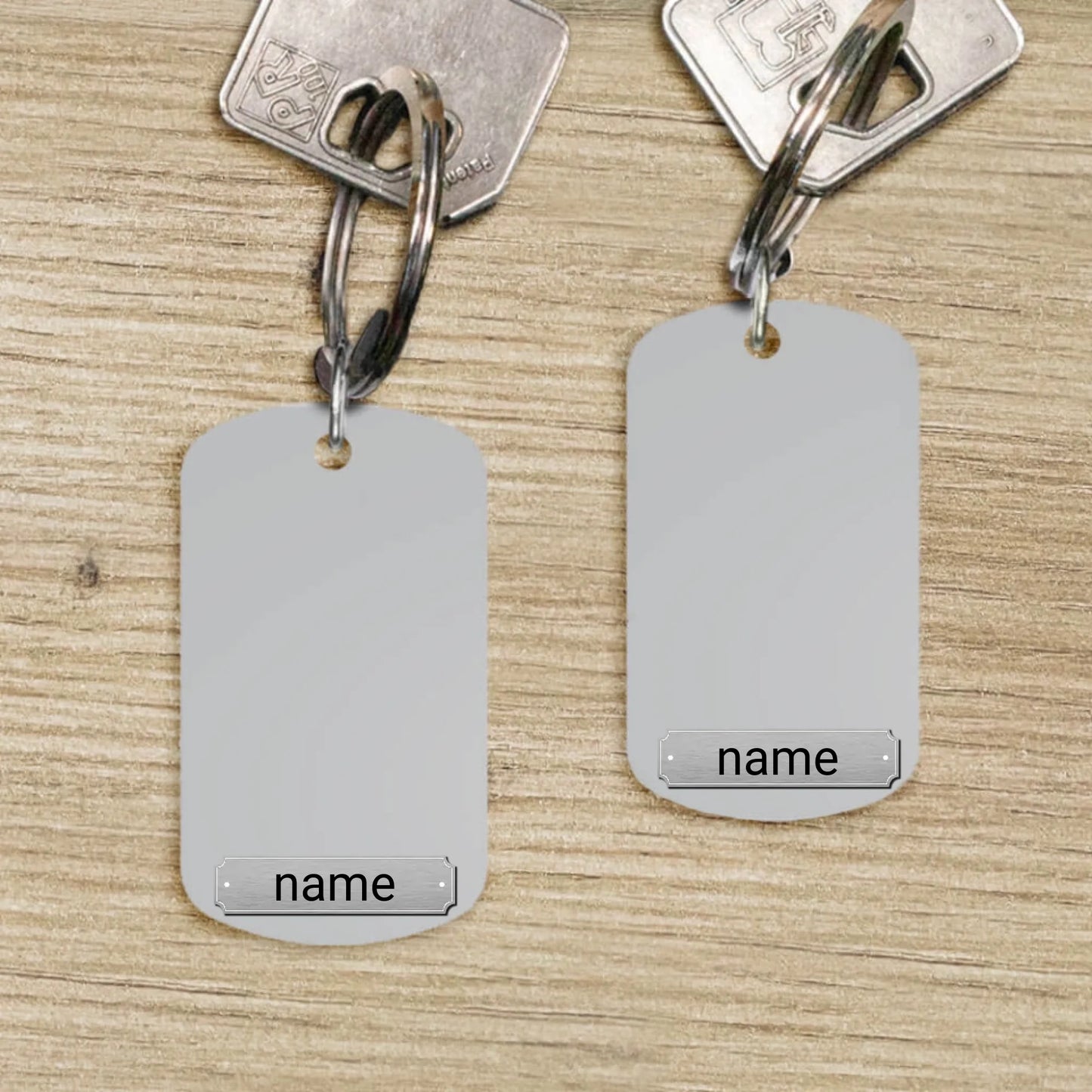 Porte-clés individuel avec plaque d'identité pour chien