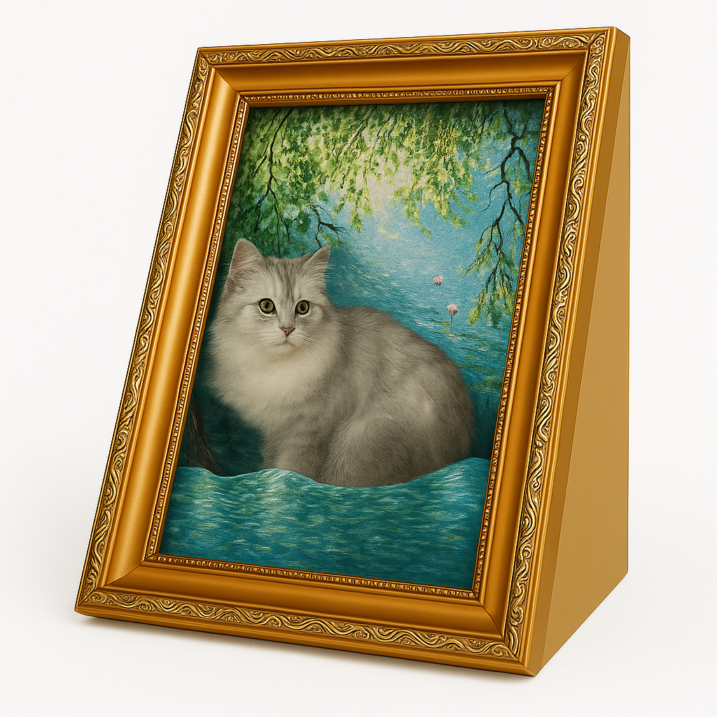 🖼️ Maison pour chat dans des peintures célèbres — Lit pour chat de style peinture à l'huile Décoration créative pour la maison