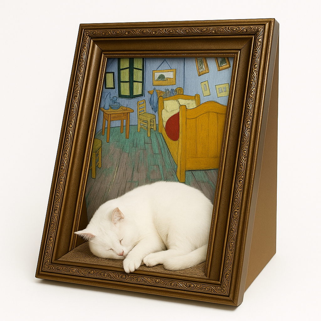 🖼️ Maison pour chat dans des peintures célèbres — Lit pour chat de style peinture à l'huile Décoration créative pour la maison