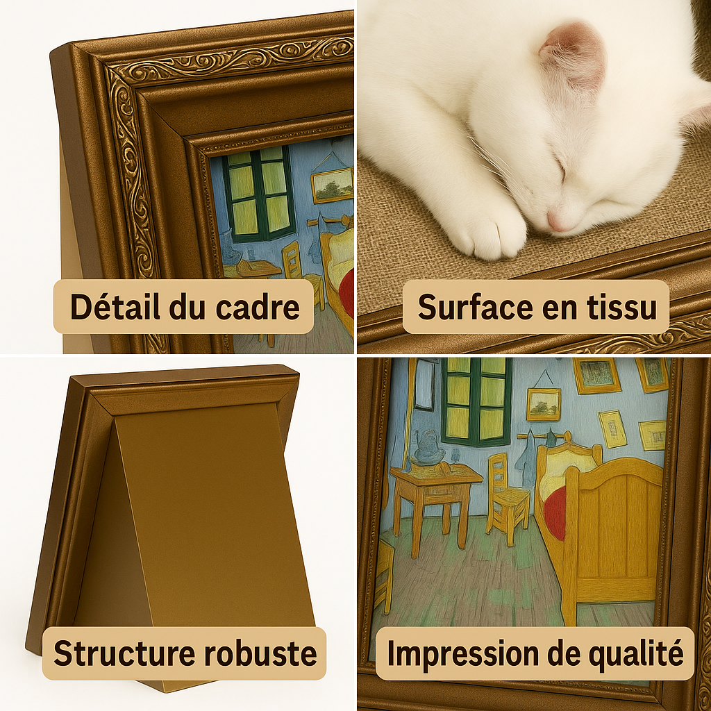 🖼️ Maison pour chat dans des peintures célèbres — Lit pour chat de style peinture à l'huile Décoration créative pour la maison