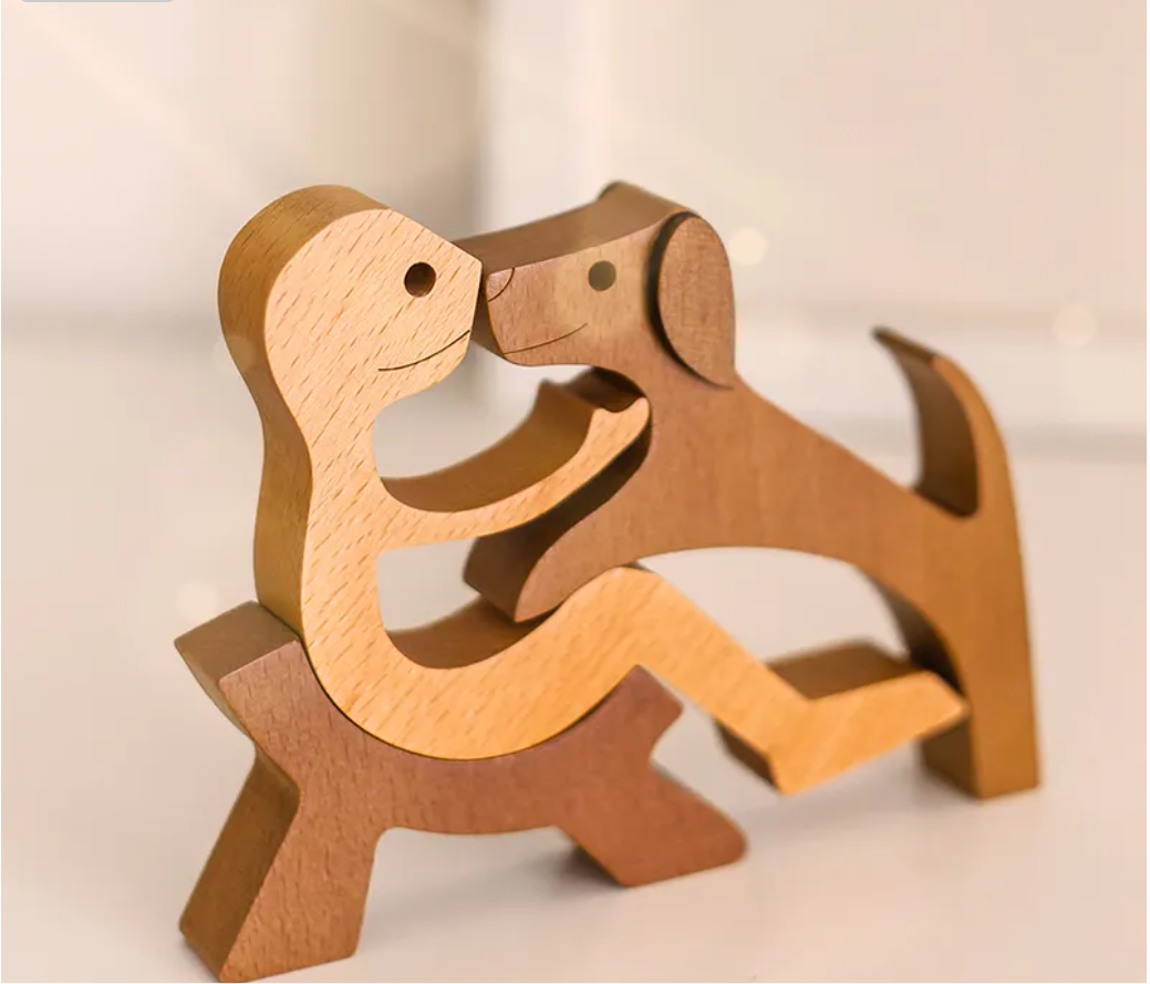 Sculptures en bois personnalisées pour animaux de compagnie - L'amour entre vous et votre ami à quatre pattes Votre Fellfreund
