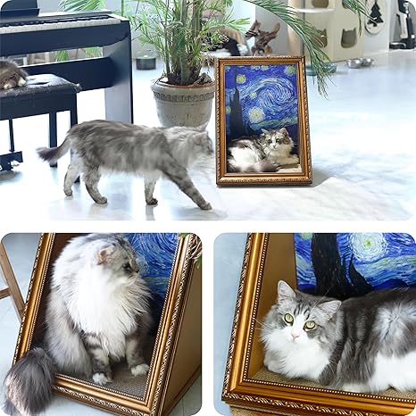 🖼️ Maison pour chat dans des peintures célèbres — Lit pour chat de style peinture à l'huile Décoration créative pour la maison
