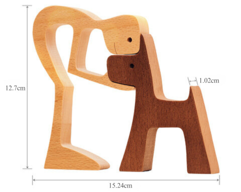 Sculptures en bois personnalisées pour animaux de compagnie - L'amour entre vous et votre ami à quatre pattes Votre Fellfreund