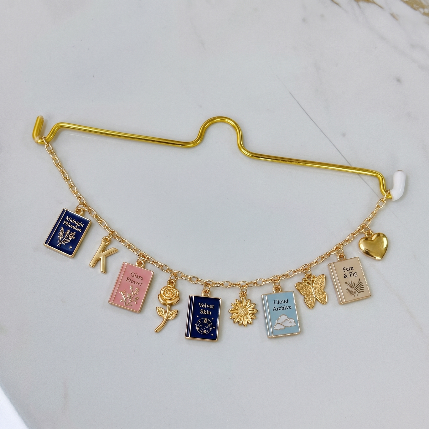 Personalized Mini Book Rearview Mirror Charm, Custom Car Hanging Ornament for Book Lovers