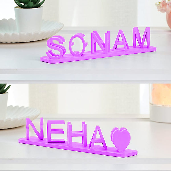 Produits tendance personnalisés en relief avec double nom en 3D