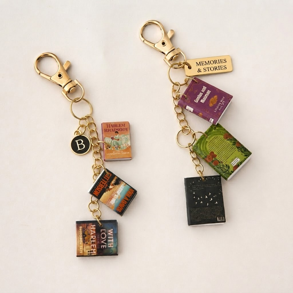 Custom Mini Book Keychain, Personalized Book Lover Bag Charm, Reading Gift for Readers, Librarians, Teachers & Graduates