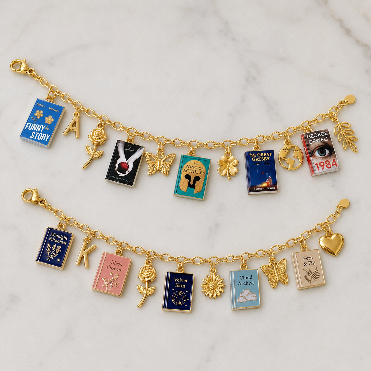 Personalized Mini Book Rearview Mirror Charm, Custom Car Hanging Ornament for Book Lovers