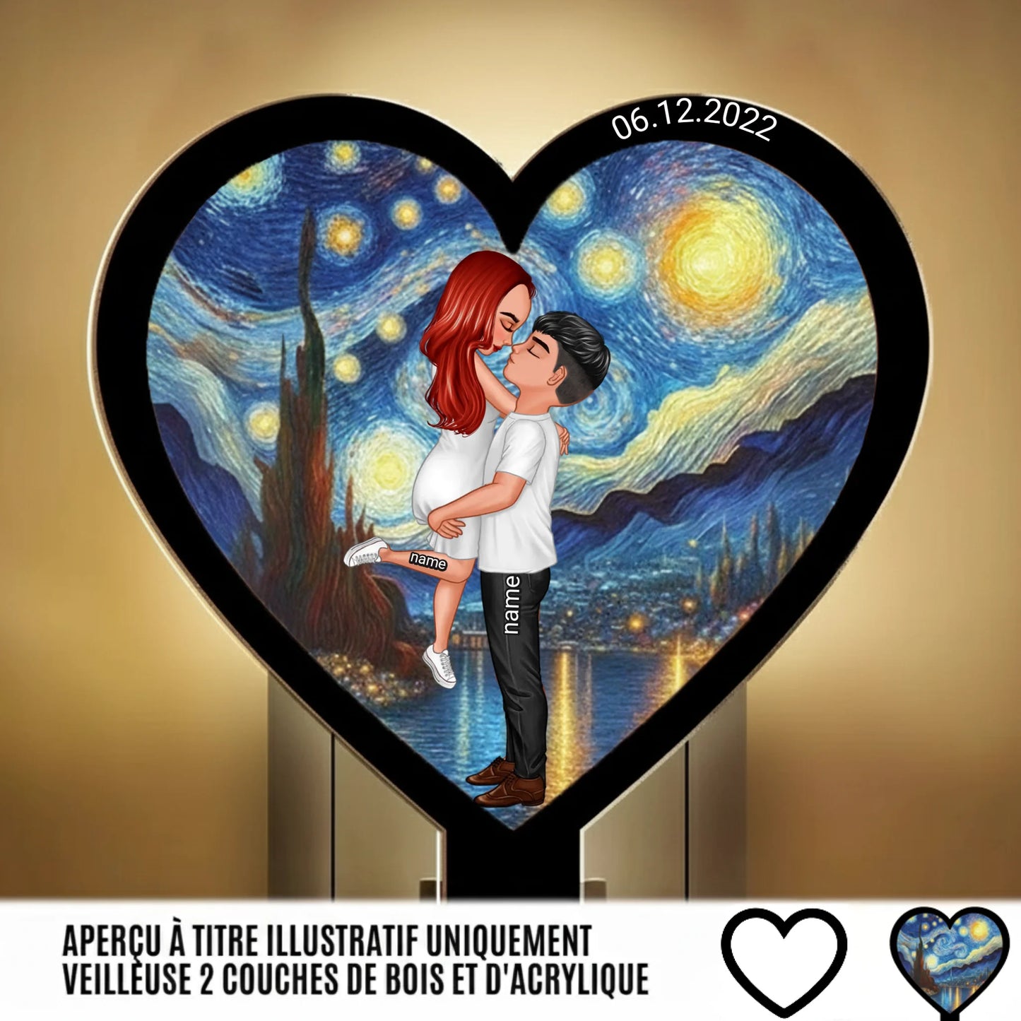 PREVIEW IS FOR ILLUSTRATIVE PURPOSES ONLY THIS IS 2-LAYER WOOD & ACRYLIC NIGHT LIGHT