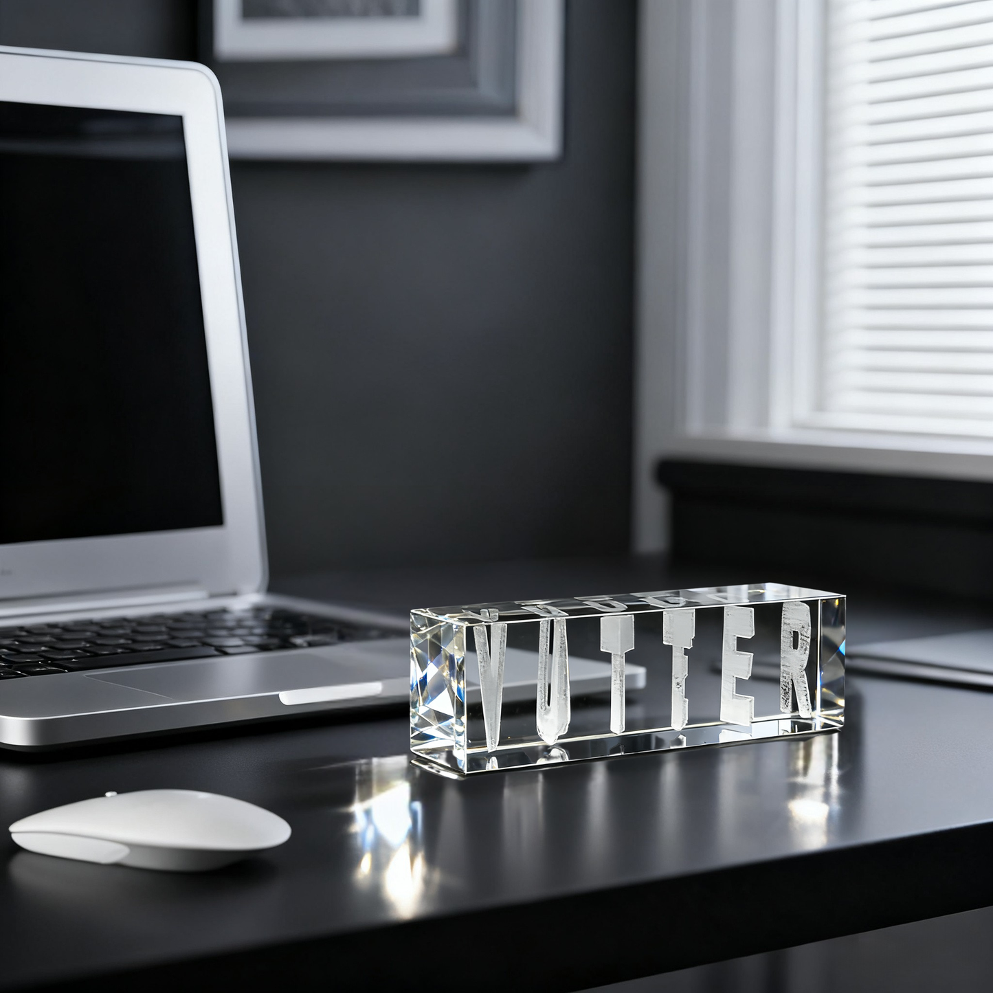 Bloc de cristal 3D personnalisé – cadeau unique avec gravure du nom