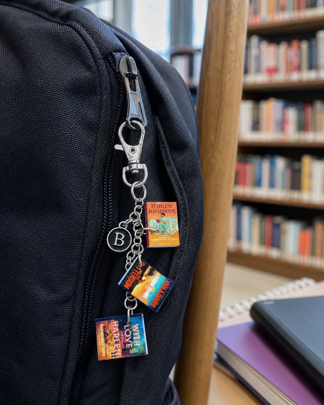 Custom Mini Book Keychain, Personalized Book Lover Bag Charm, Reading Gift for Readers, Librarians, Teachers & Graduates