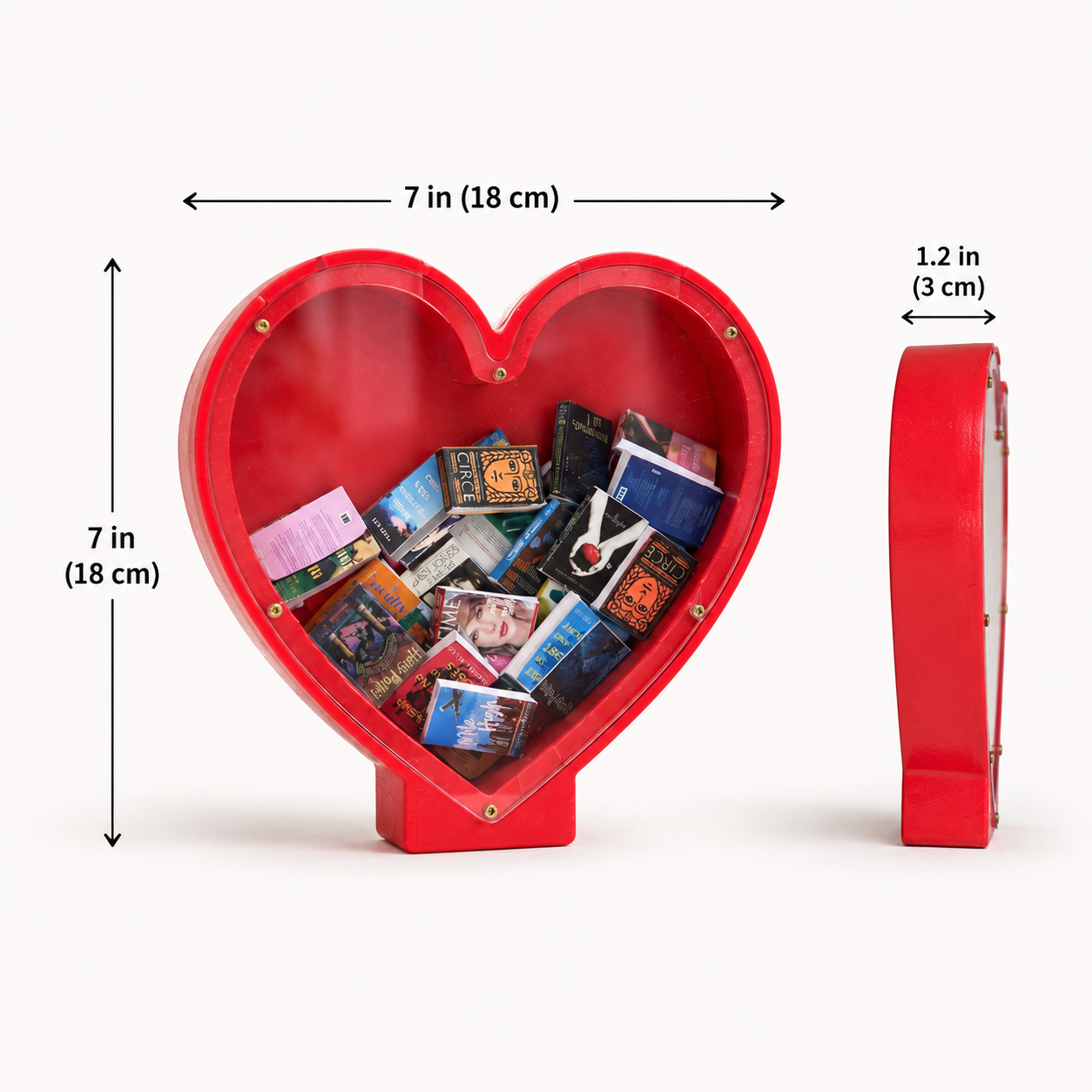Personalized Heart Mini Book Display, Custom Book Cover Heart Decor, Gift for Book Lovers, Readers & Booktok Fans