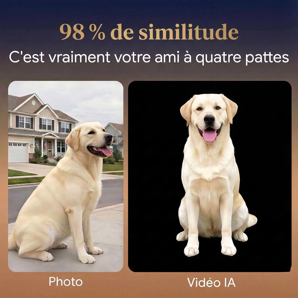 Coffret souvenir holographique personnalisé pour animaux de compagnie