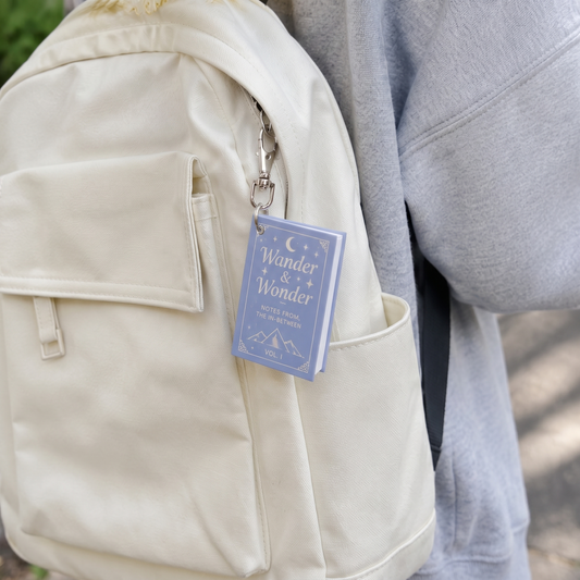 Personalized Mini Book Keychain, Double-Sided Custom Book Cover Bag Charm, Gift for Book Lovers, Readers, Teachers and Librarians