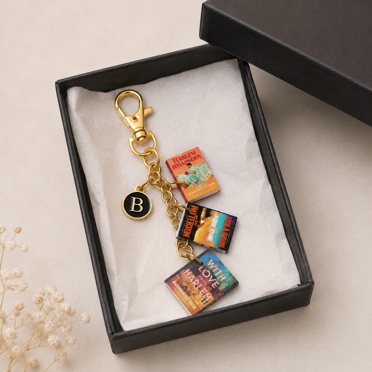 Custom Mini Book Keychain, Personalized Book Lover Bag Charm, Reading Gift for Readers, Librarians, Teachers & Graduates